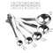 Plastic-Free 6-Pieces Stainless Steel Measuring Spoon for Bakeware