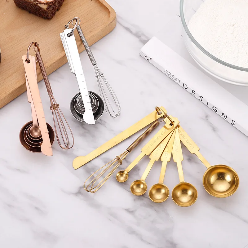 Food Grade Stainless Steel Anti-Rust Seasoning Measuring Spoons for Home Kitchen