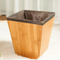 Creative Square Bamboo Trash Can /Office Wastebasket / Living Room and Bathroom Trash Can