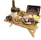 Portable Outdoor Bamboo Wood Beach Wine Rack Wine Table for Picnic