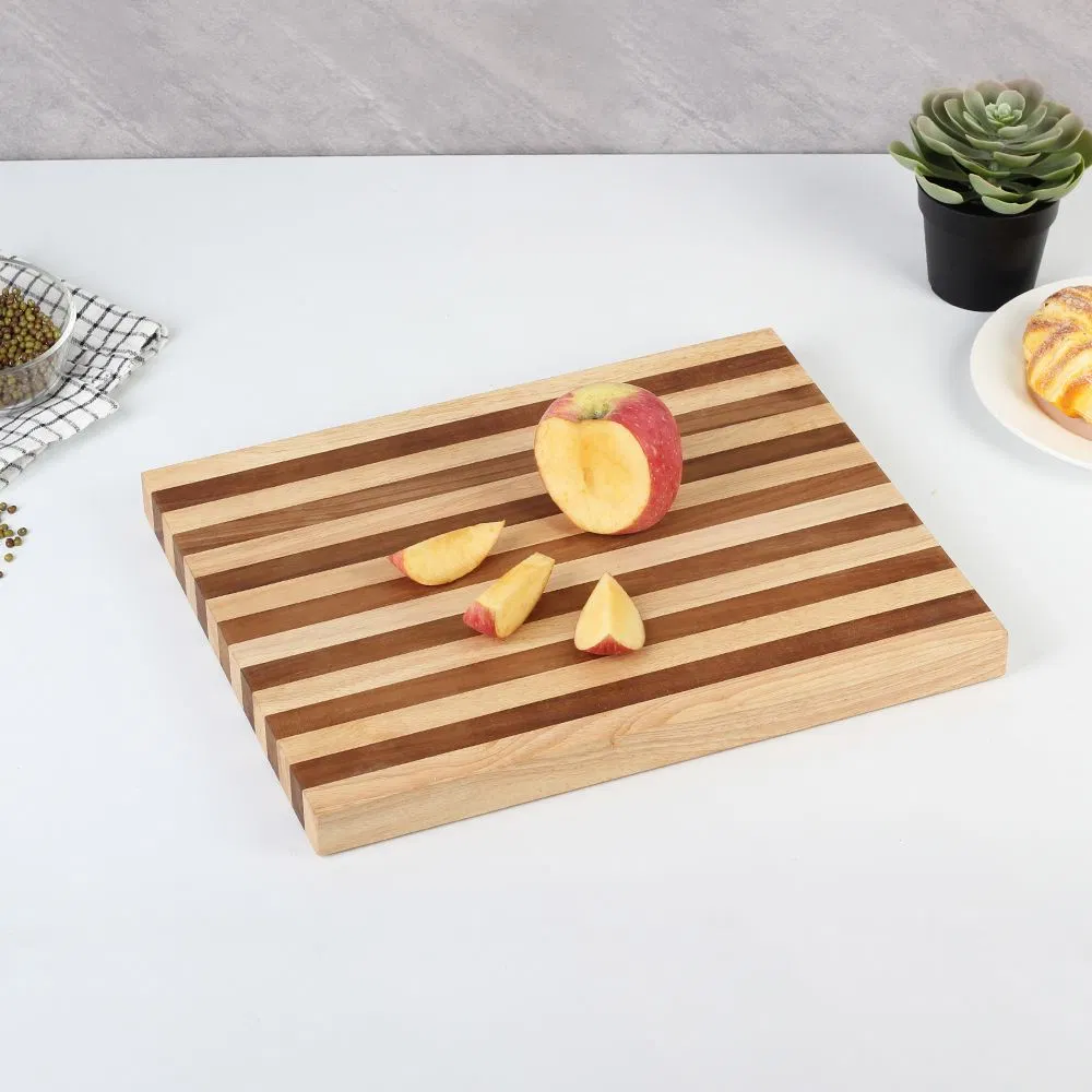 Rubber Wood End Grain Vegetable Bread Fruit Chopping Board for Kitchen