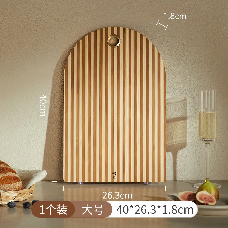 Premium Two Tone Bamboo Cutting Board with Convenient Hanging Hole