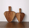 Handmade Mush-Room Shaped Acacia Wood Serving Plate with Unique Carvings