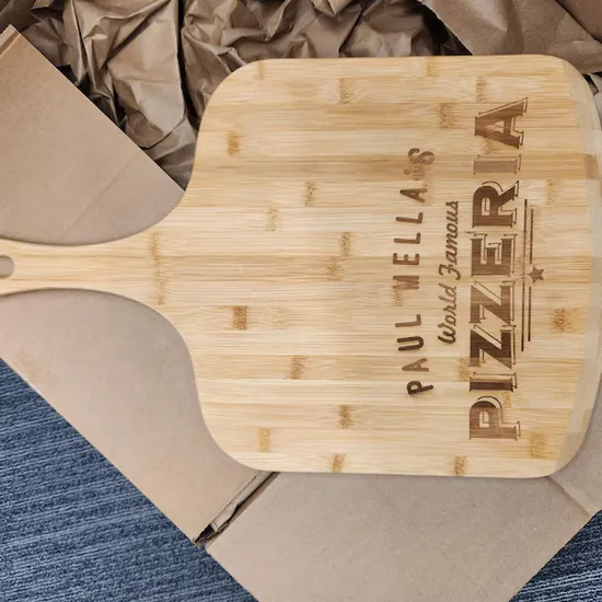 Wholesale Large Solid Wood 22X14 Inch Bamboo Bread Board Pizza Board with Handle