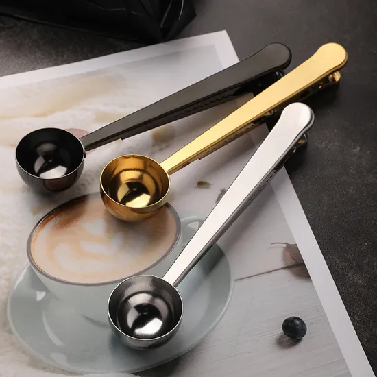 Wholesale Multicolor Stainless Steel Coffee Measuring Spoon with Clip