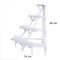 Stepped Style Solid Wood 4- Tier Corner Shelf Flower Rack Flower Pot Plant Stand