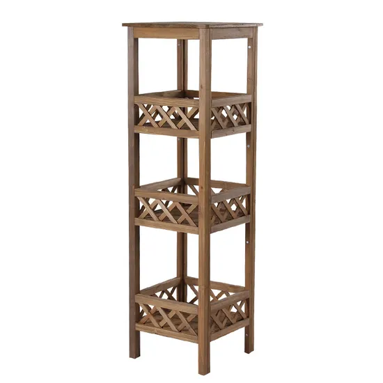 Multi-Layer Storage Garden Holder Display Shelf Wooden Plant Stand for Balcony Corridor Garden