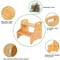 Bamboo Children Footstool for Living Room with 2-Layer Anti-Slip Treadboard. Bamboo Stool.
