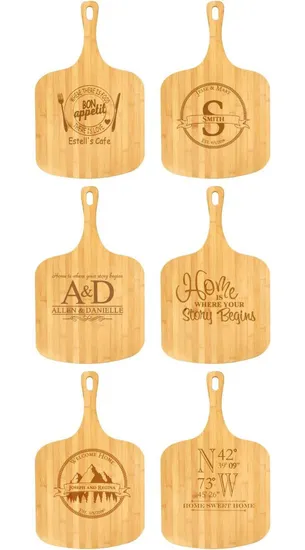 Double Sided 24X15 Inch Bamboo Pizza Chopping Board Pizza Peel