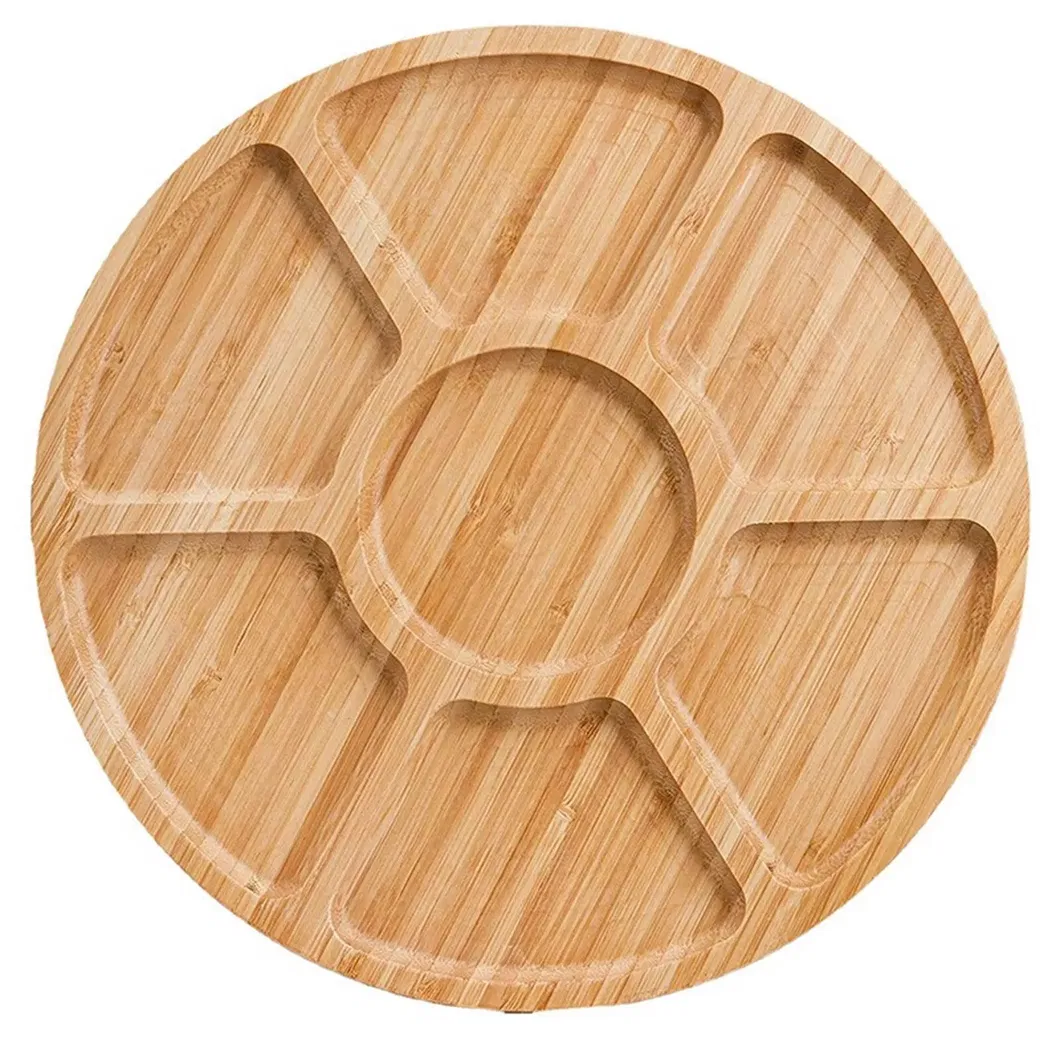 Natural Round Bamboo Dinner Plate for Children