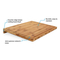 Premium Large Bamboo Chopping Board with Counter Edge Design