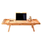 Extendable Bamboo Bathtub Caddy Tray Table with Folding Legs