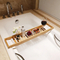Factory Direct Wholesale Bathroom Bathtub Caddy Tray with Book and Wine Holder