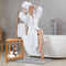 Multifunctional Space -Saving Bamboo Shower Bench with Corner Storage for Bathroom