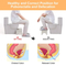 White Color Non - Slip Bamboo Toilet Foot Stool for Children