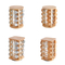 4-Layer 16 Jar Rotating Bamboo Seasoning Rack with Glass Spice Bottle