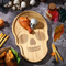 Halloween 2 PCS Skull Shape Bamboo Aperitif & Charcuterie Board Serving Dishes for Party