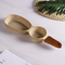 Wooden Handle Ceramic Snack Bowl Divider Ceramic Serving Dish Salad Container Plate