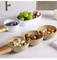 European-Style Creative Ceramic Dried Fruit Plate and Snack Plate with Wooden - Handle