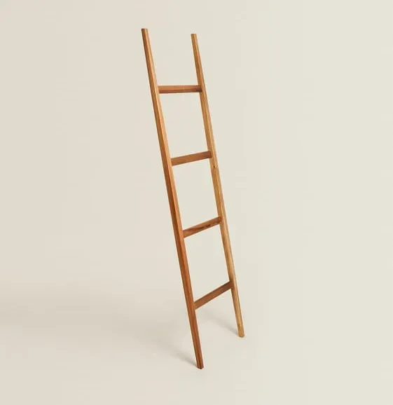 Acacia Wood Towel Rack Wood Clother Ladder Towel Ladder