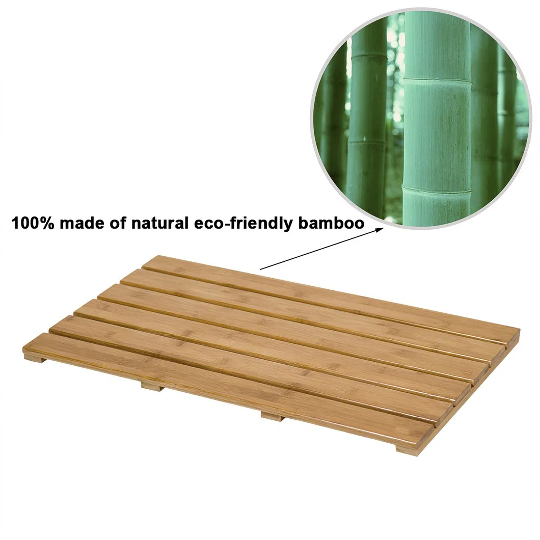 Large Natural Waterproof Bamboo Shower Mat