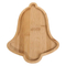Christmas Bell - Shaped Bamboo Serving Platter Display Plates for Nuts / Snacks