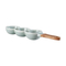 3 Part Serving Bowl with Timber Handle for Dips, Condiments, Relish, Mezze, Snacks, Nuts and Olives