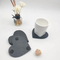 Rustic Style Heart Shaped Slate Coasters Set for Country Kitchens