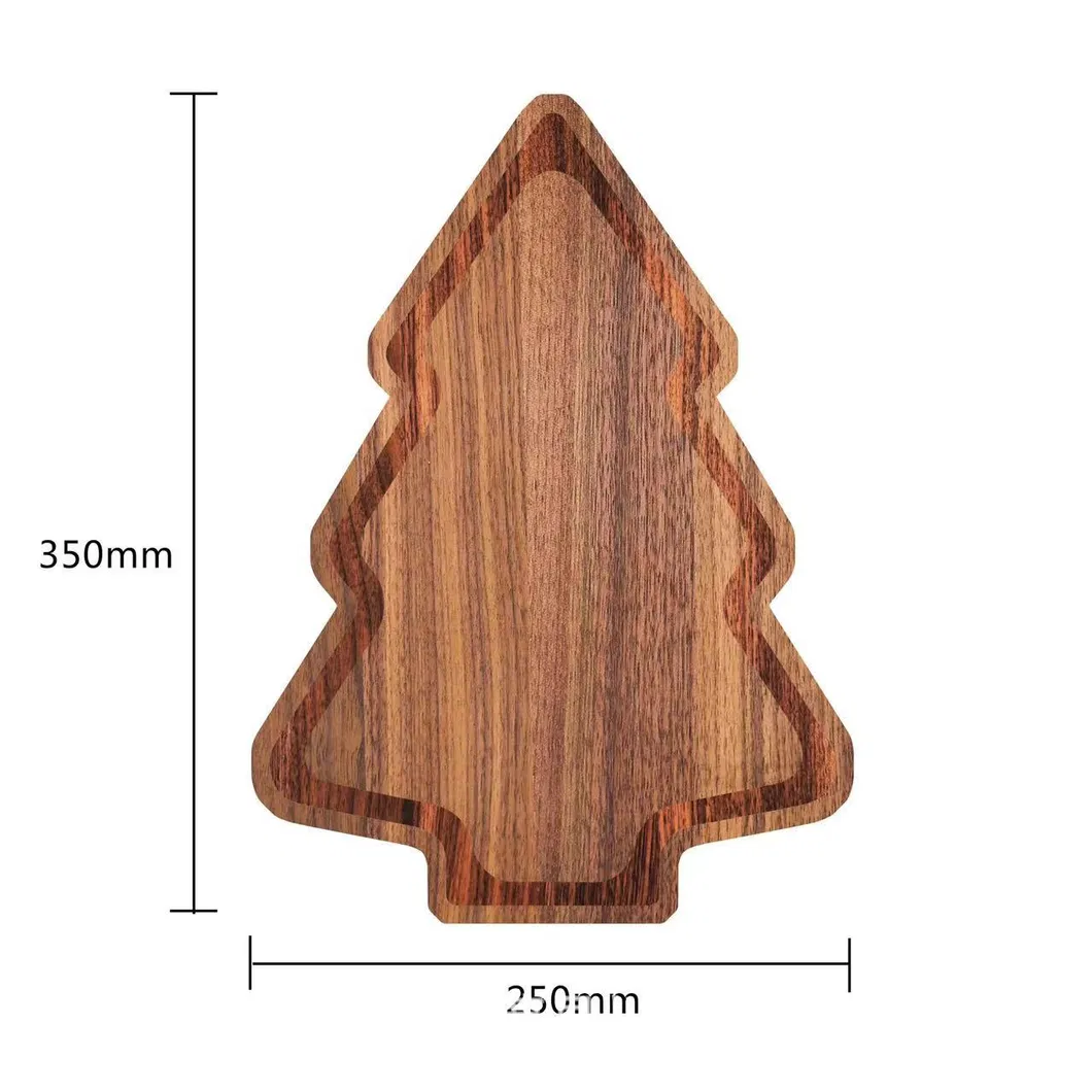 Christmas - Themed Solid Acacia Wood Stocking - Shaped Food Serving Board