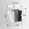 Waterproof Foldable Three - Compartment Fabric Laundry Baskets Sundries Baskets with Bamboo Shelf