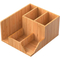 Office Supplies Bamboo Desk Organizer Storage Box Pencil Holder Stationery Caddy