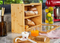 Transparent Rectangular Bamboo Bread and Pastry Storage Box for Snack