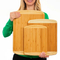 Premium Two-Tone Bamboo Chopping Board Set of Three