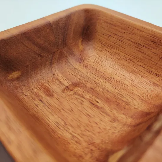 Wholesale Square Acacia Wood Sauce Bowls Sauce Dishes