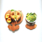 Manufacture Flower Shaped Ebony Wooden Cutting Board Serving Board with Handle