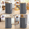 Large - Capacity Foldable Oxford Cloth Bamboo Art Laundry Basket for Bathroom