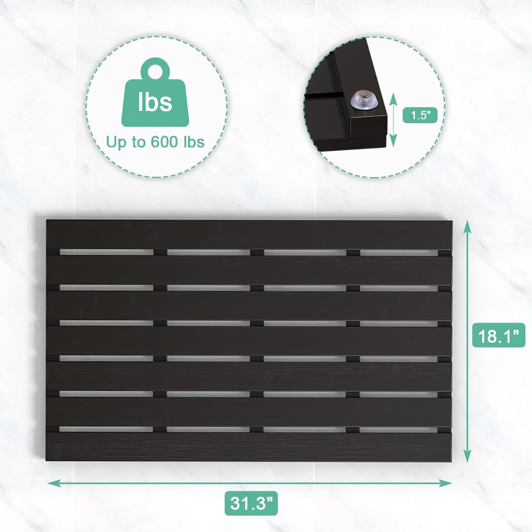 Large and Long Bamboo Door Mat Bath Mat for SPA