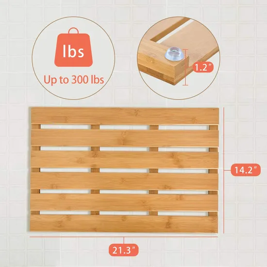 Sturdy Bamboo Bathroom Carpet Bath Mat