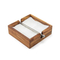 Acacia Wood Napkin Holder with Weighted Stainless Steel Center Bar