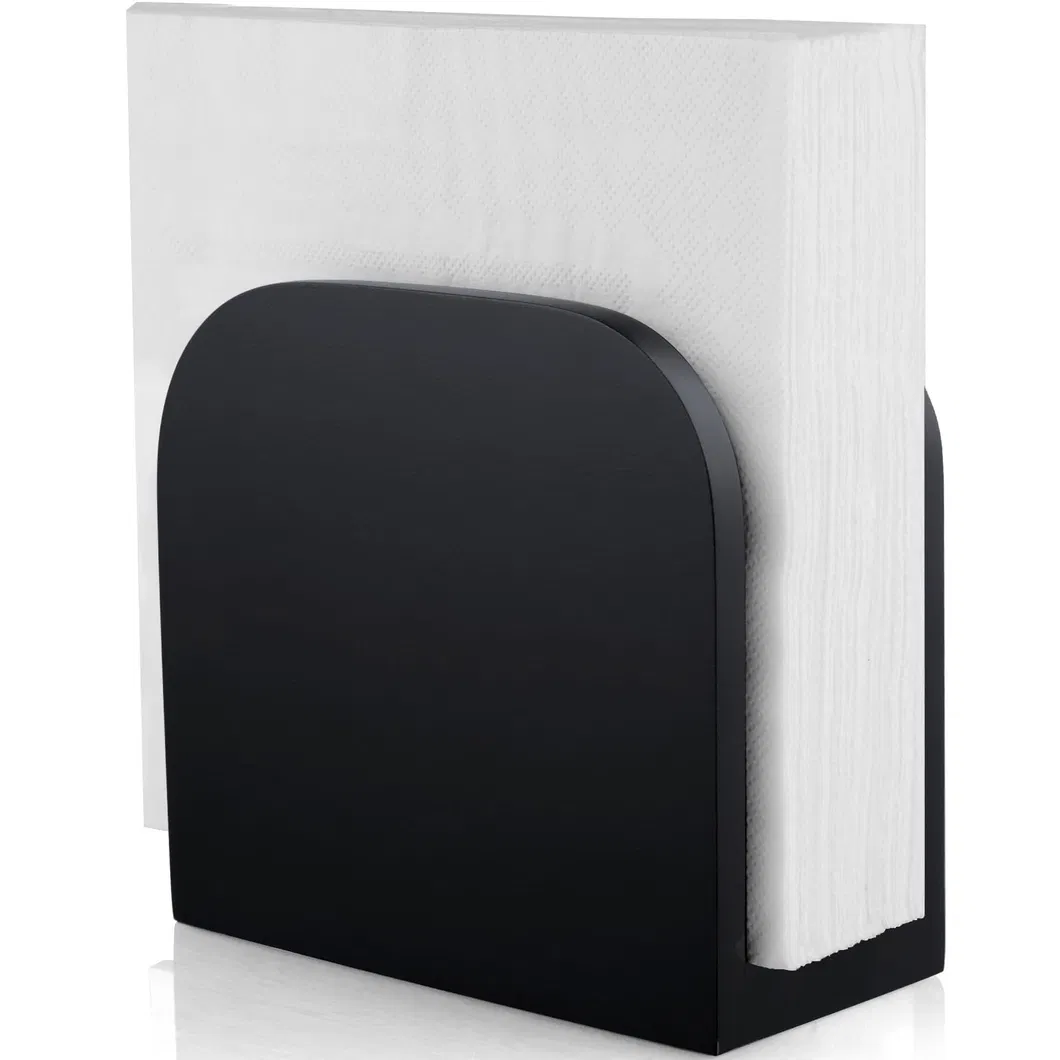 Black Wooden Standing Napkin Holders for Kitchen