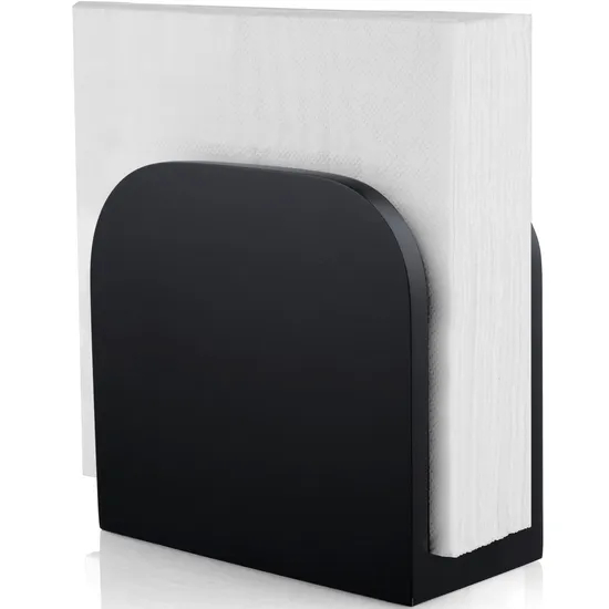 Black Wooden Standing Napkin Holders for Kitchen