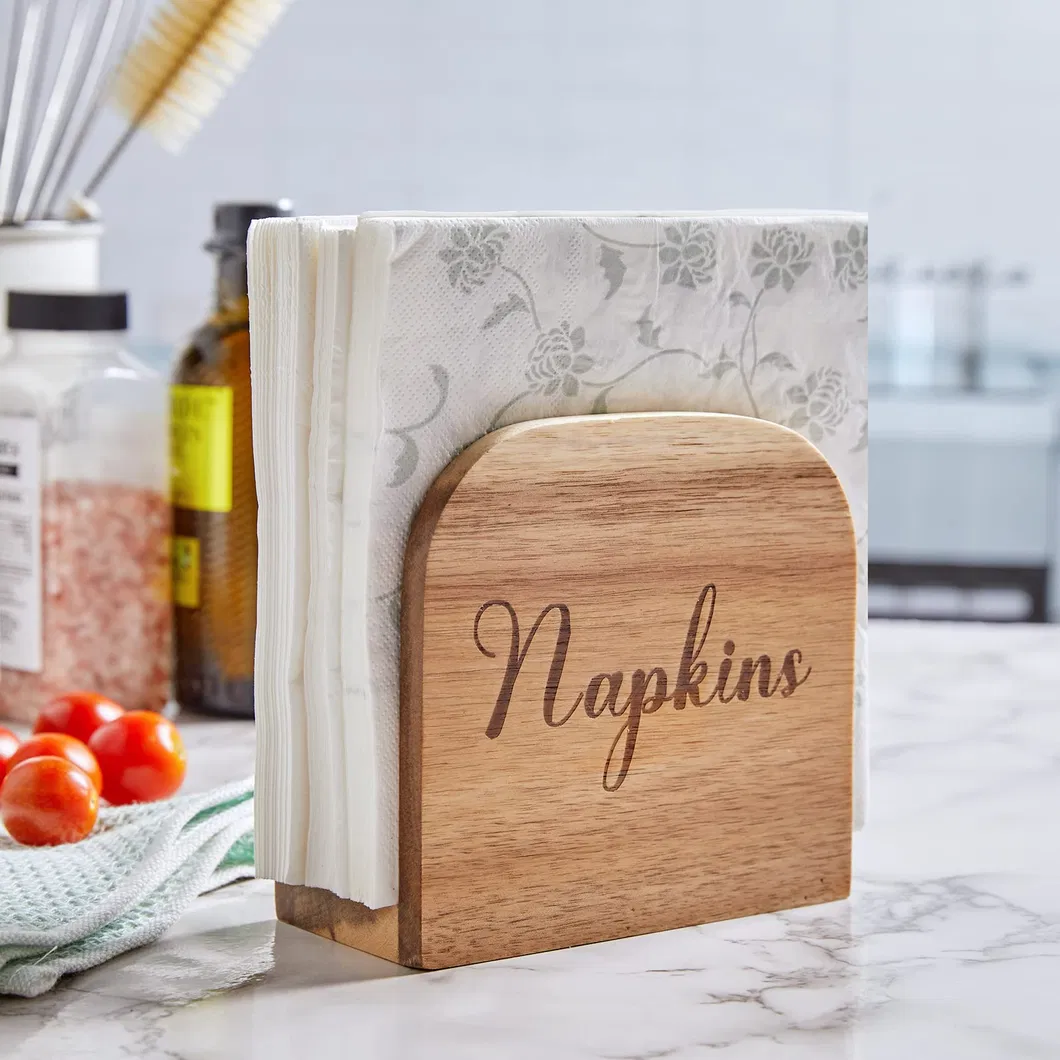 Acacia Wood Napkin Holder for Table