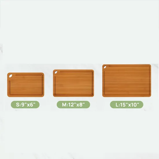 Hot Selling Deep Carbonized Bamboo Cutting Board Set of 3