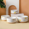 Round Custom Design Ceramic Pet Food Bowl with Wooden Base