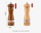 6-Inch Versatile Rubber Wood and Acrylic Manual Pepper Grinder Pepper Seasoning Grinding Bottle
