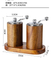 Hand-Cranked Acacia Wood Pepper Grinder Vase with Tray