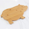 Adorable Pig-Shaped Bamboo Fruit Chopping Board for Kitchen Use