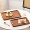 Handcrafted Rustic Wood Serving Tray with Handles for Breakfast in Bed & Dining