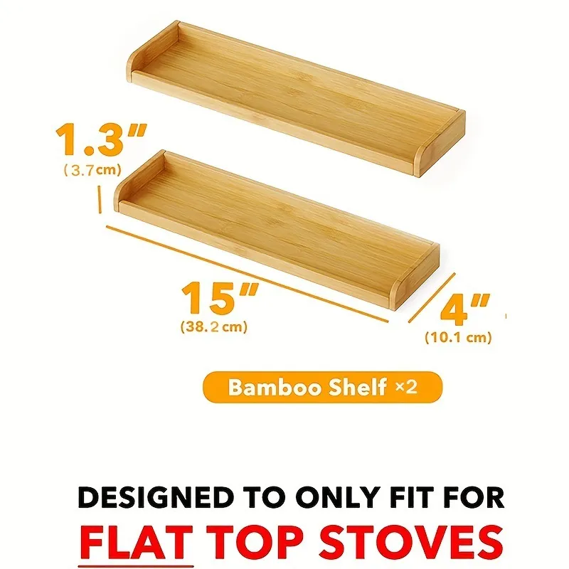 Magnetic Bamboo Wall Storage Rack for Spice Organization