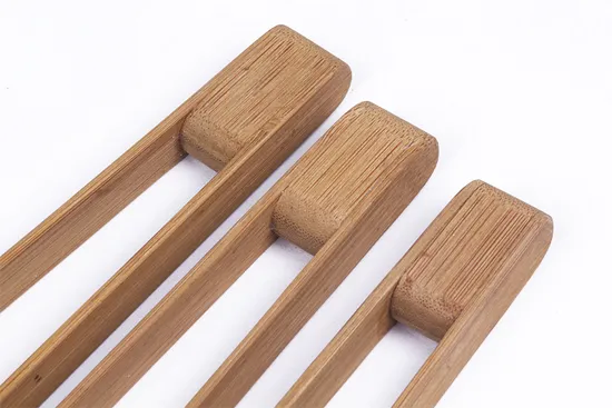 Bamboo Toast Tongs Set for Kitchen Cooking